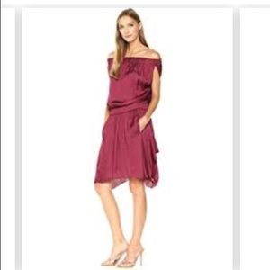 Halston Heritage Off-the-Shoulder‎ Satin Dress